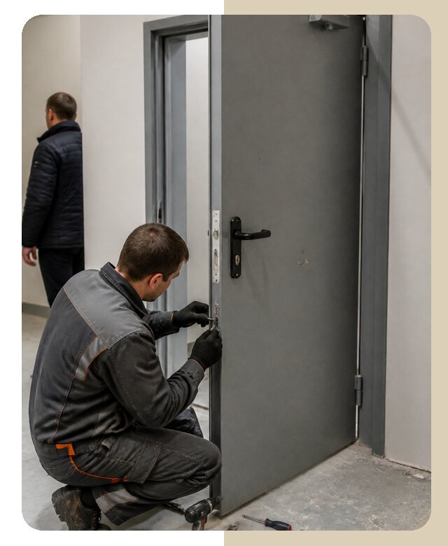 Ремонт противопожарной двери в Ступино по цене 6756 р. | Дверной
